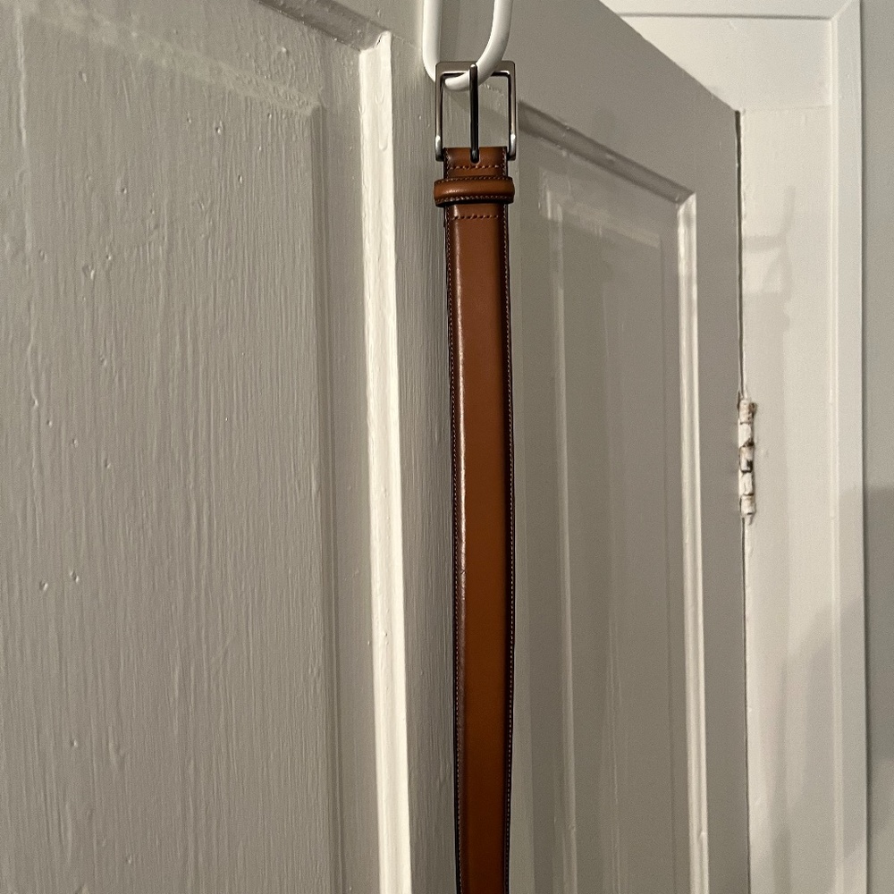 Perry Ellis Portfolio Brown Leather Belt